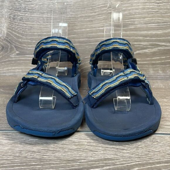Teva Hurricane XLT 2 Little Boy Sz 2 Blue Gold Hook & Loop Sports Trail Sandals - Picture 2 of 10